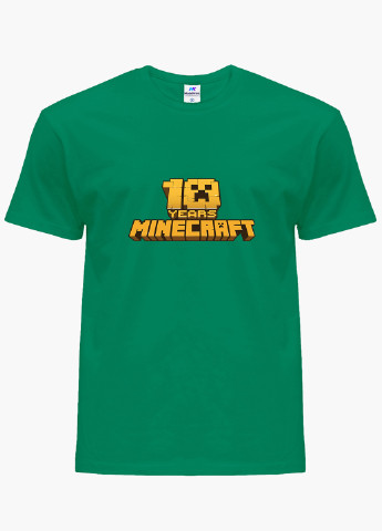 Зеленая демисезонная футболка детская майнкрафт (minecraft)(9224-1171) MobiPrint