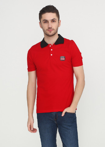 Красная футболка-поло для мужчин Osce с логотипом