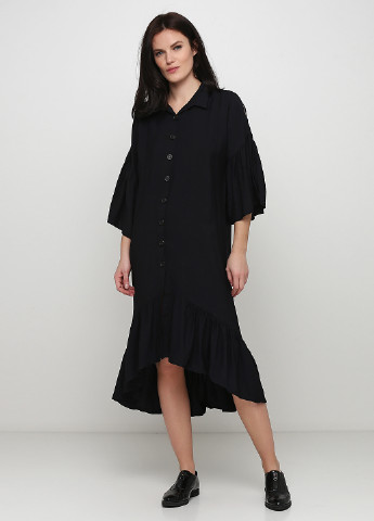 Черное кэжуал платье рубашка Mona