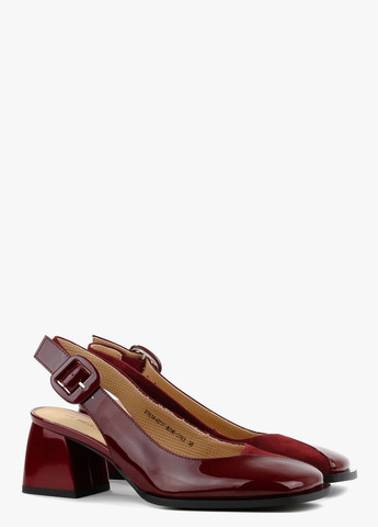 Le'BERDES Туфли слингбеки бордовый з натуральная кожа, украина — демисезон (328003877)