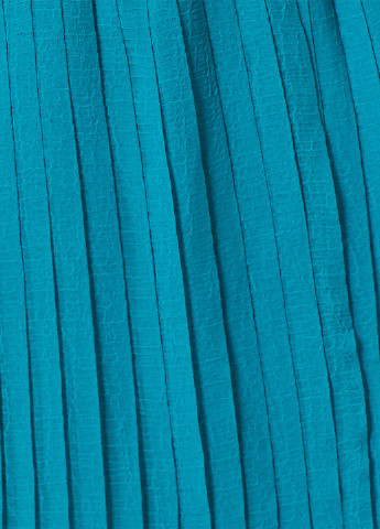 Голубая кэжуал однотонная юбка KOTON клешированная, плиссе
