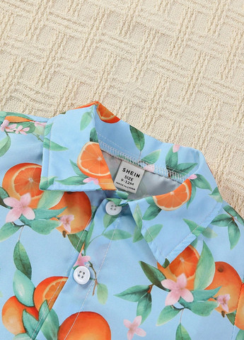 Комбінований літній костюм (сорочка, шорти) з шортами, з сорочкою SHEIN