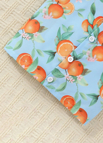 Комбінований літній костюм (сорочка, шорти) з шортами, з сорочкою SHEIN