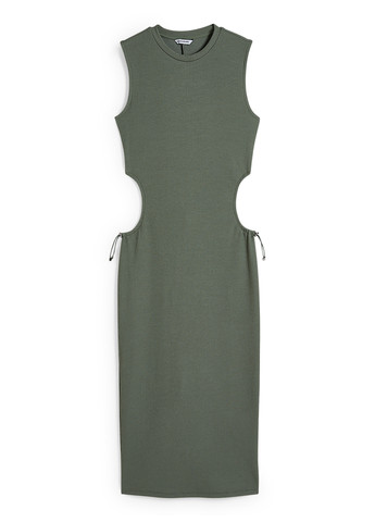 Оливкова кежуал сукня силуетна C&A однотонна