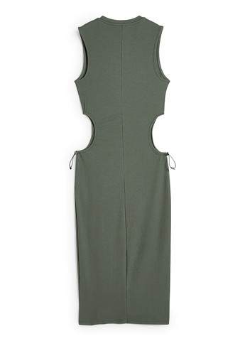 Оливкова кежуал сукня силуетна C&A однотонна