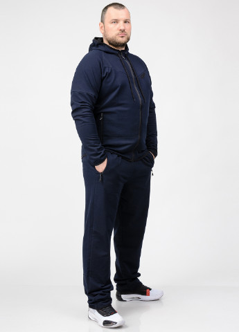 Темно-синій демісезонний костюм (толстовка, брюки) брючний Go Fitness