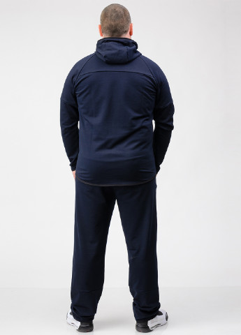 Темно-синий демисезонный костюм (толстовка, брюки) брючный Go Fitness