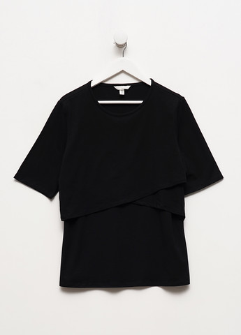 Черная летняя футболка для беременных H&M