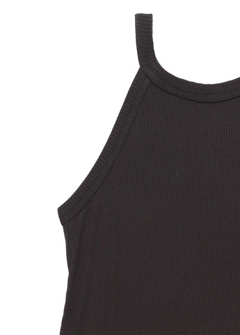 Черное кэжуал платье а-силуэт, платье-майка Madewell однотонное