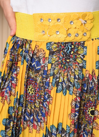 Желтая кэжуал с рисунком юбка Let's Shop