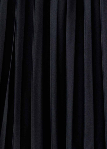 Темно-синяя кэжуал однотонная юбка H&M а-силуэта (трапеция), плиссе