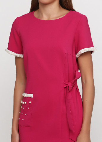 Рожева кежуал сукня футляр TRG однотонна