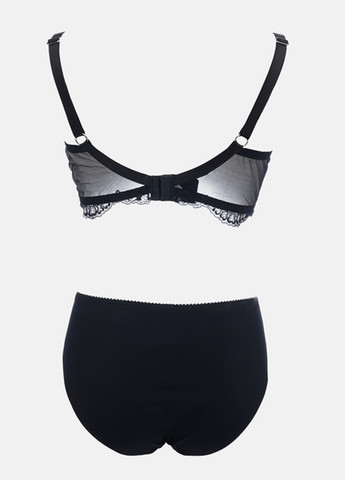 Чорний демісезонний комплект (бюстгальтер, трусики) Leilieve