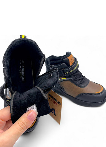 Черные кэжуал зимние ботинки American Club