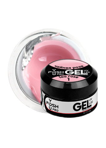 Гель однофазный для наращивания ногтей Gel UV/LED № 1 Чайная роза/Tea rose No Brand (254844153)