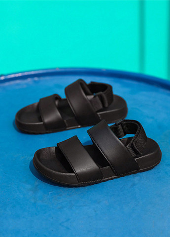 Черные кэжуал сандалии SHEIN на липучке