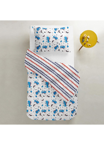 Подростковое постельно бельё DINO SPACE WHITE (пододеяльник 155х215 см, наволочка 50х70 см, простынь 90х200х20 см) Cosas (251801404)