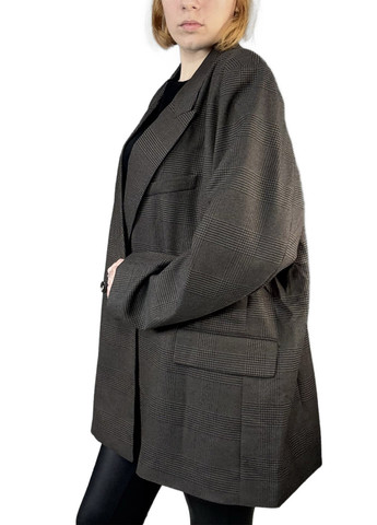 Темно-серый женский жакет H&M в клеточку - демисезонный