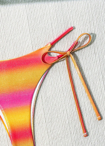 Цветные купальные трусики-плавки градиентные ("омбре") SHEIN