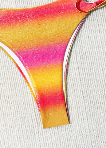 Цветные купальные трусики-плавки градиентные ("омбре") SHEIN