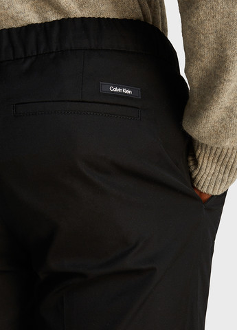 Черные классические, кэжуал демисезонные прямые брюки Calvin Klein