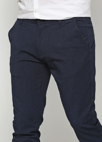 Темно-синие классические демисезонные прямые брюки Tailored Originals