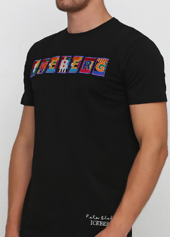 Черная летняя футболка Iceberg