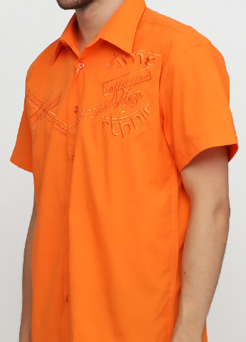 Оранжевая кэжуал рубашка однотонная ANG
