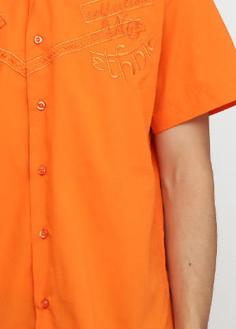 Оранжевая кэжуал рубашка однотонная ANG