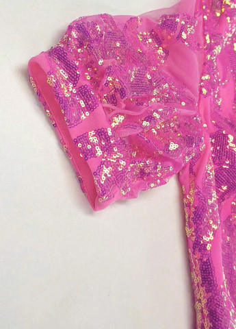 Рожево-лілова вечірня сукня годе SHEIN з орнаментом