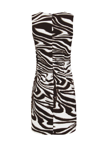 Черно-белое кэжуал платье футляр Oodji зебра