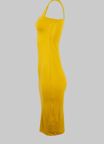 Горчичное кэжуал платье Boohoo однотонное