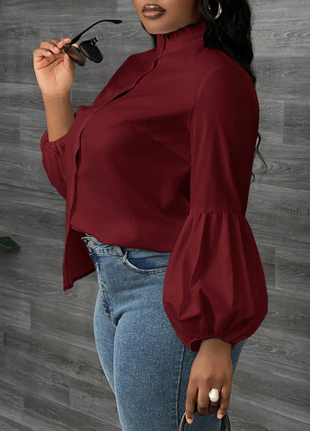 Бордовая блуза SHEIN