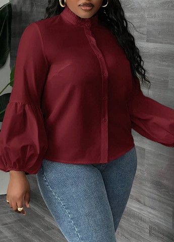 Бордовая блуза SHEIN