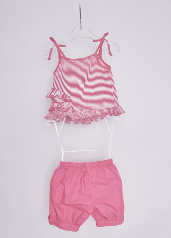 Розовый летний комплект (топ, шорты) Marasil