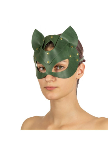 Премиум маска кошечки, натуральная кожа, зеленая, подарочная упаковка LOVECRAFT (254885403)