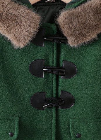 Зелене демісезонне Пальто однобортне SHEIN