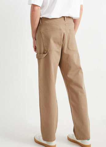 Светло-коричневые кэжуал демисезонные карго брюки C&A