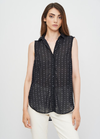 Черная летняя блуза б/р H&M
