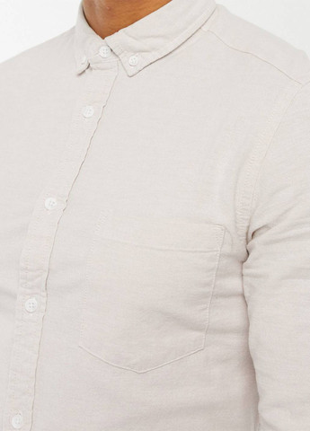 Светло-бежевая кэжуал, классическая рубашка однотонная Asos