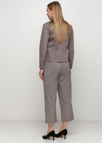 Серо-коричневые классические демисезонные прямые брюки BRANDTEX COPENHAGEN