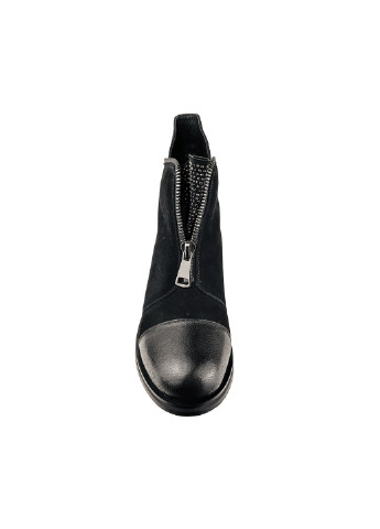 Осенние ботинки женские кожаные осень весна черные на молнии Brocoli