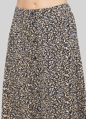 Черная кэжуал с абстрактным узором юбка Minimum а-силуэта (трапеция)