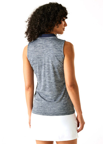 Серо-синяя женская футболка-поло Regatta меланжевая