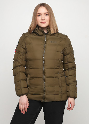 Оливковая (хаки) зимняя куртка Geographical Norway