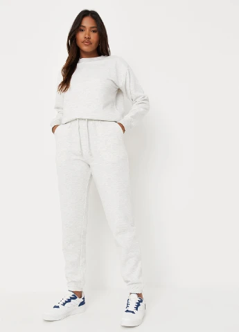 Светло-серый свитшот Missguided меланж без декора (260390463)