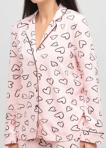 Розовая всесезон пижама (рубашка, брюки) рубашка + брюки Maria Lenkevich