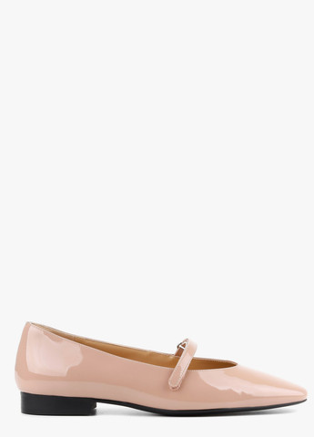 Жіночі балетки Le'BERDES | бежеві однотонні лаковані натуральна шкіра (293152913)