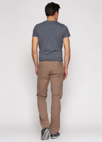 Светло-коричневые кэжуал демисезонные прямые брюки Alberto
