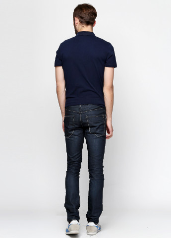 Темно-синие демисезонные со средней талией джинсы Jack & Jones